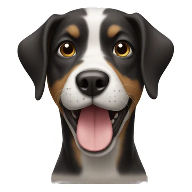 a dog having a party sticker