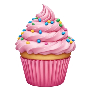 pink vanila cupcake sticker