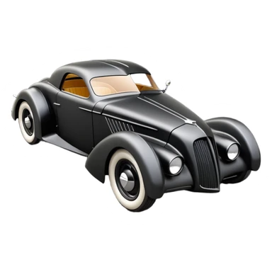  the animated series aerodynamic futuristic Batmobile loosely based on 1936 cord 812 Ford (flat long straight faceted mechanical body) finned stealthy street hot rod  sticker