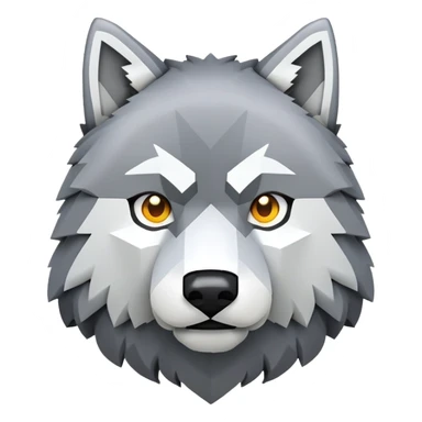 Minecraft wolf with a square shape sticker