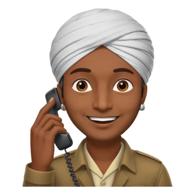 generate an indian cab driver calling on mobile sticker