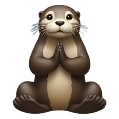 Otter pray sticker