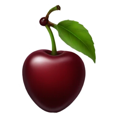 dark red cherry emoji sticker