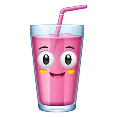 Copo com bebida rosa sticker