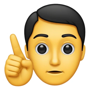 Point your finger at the face. Icon sticker