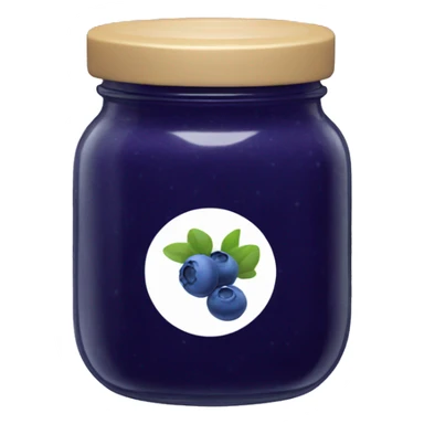 blueberry jam in a plain jar aesthetic sticker