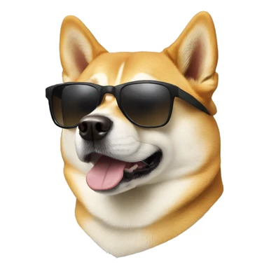 Doge with sunglasses  sticker
