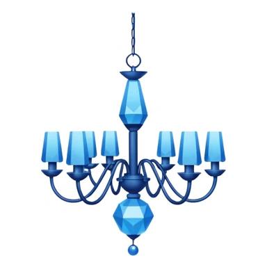 minimalist blue chandelier sticker