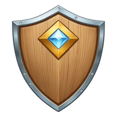 Diamond Shield with wooden edge  sticker