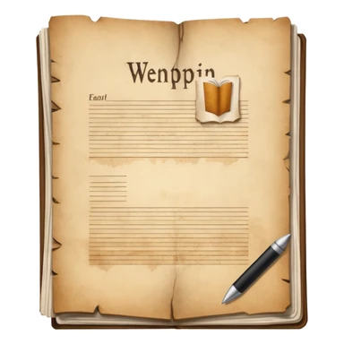 realistic documents with title page sticker