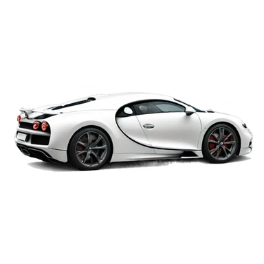 voiture buggati chiron blanc sticker