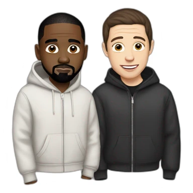 kanye west with pete davidson sticker