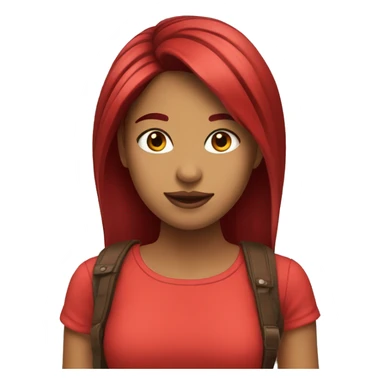 Chica alta con cabello rojo  sticker