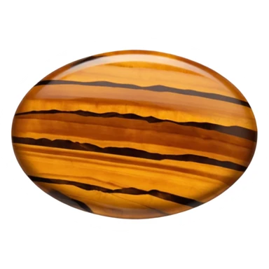 "Tiger's eye" chatoyant gemstone crystal brown and dark orange sticker