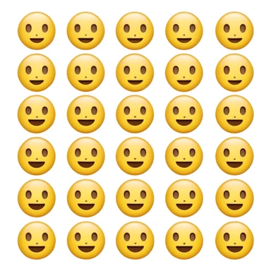 En mix van 🥺 🤤 ♥️ Yellow Emoji Round sticker