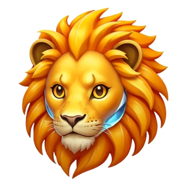 Pokemon legendary laranja and yellow crystal lion sticker