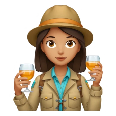 a young female explorer with magnificer glass sticker