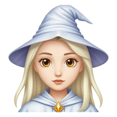Pretty girl white wizard sticker