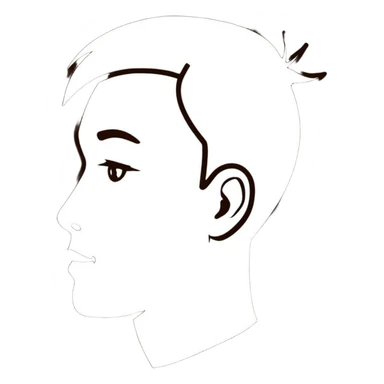 profile view of face from side sticker