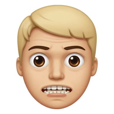 grit teeth side eye disgust face sticker