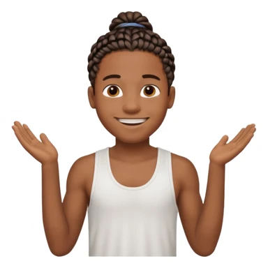 Je veut un garçon qui a des  tresse mi long c un renoi il porte un débardeur blanch sticker