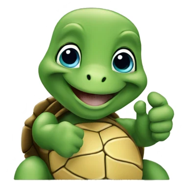 turtle giving thumbs up sticker