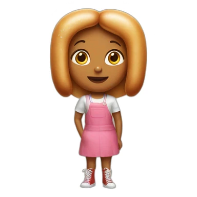 Hot dog girl sticker