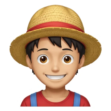 a man with Luffy hat sticker