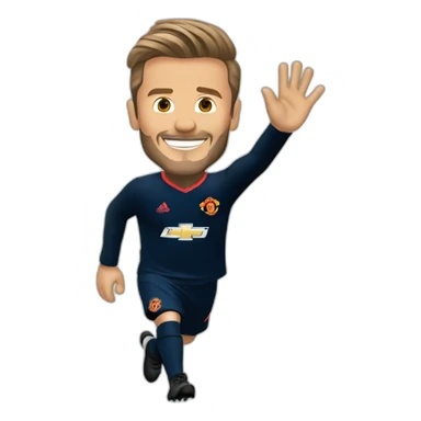 David beckham manchester united waving sticker