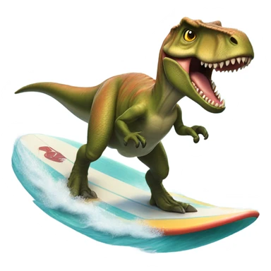 T-Rex surf boarding sticker