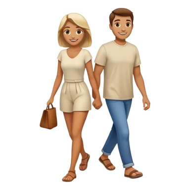 Ein Pärchen dass sich liebt und spazieren geht  sticker