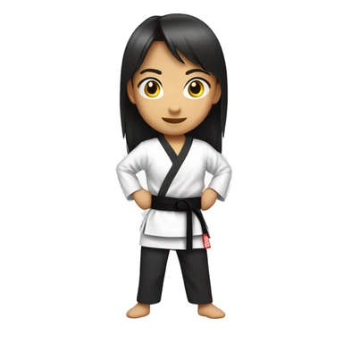 karate young asian girl sticker