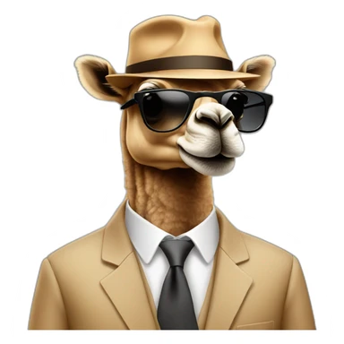 camel businessman cool sunglasses sticker