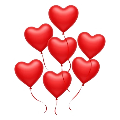 Bunch of heart balloons  sticker