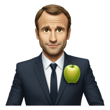 Macron mange une pomme  sticker