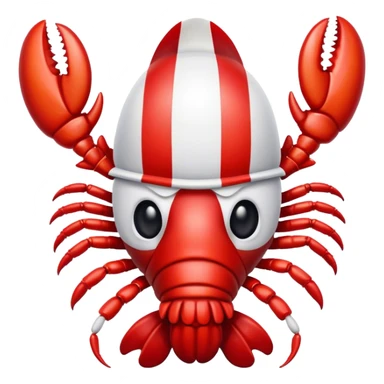 Lobster head with clown makeup sticker