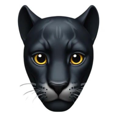 black panther head sticker