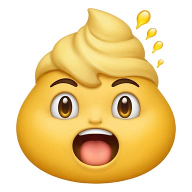A emoji face farting sticker