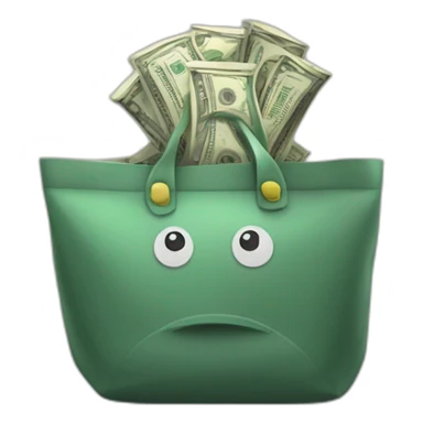 Ladron enmascarado y con una bolsa de dinero  sticker