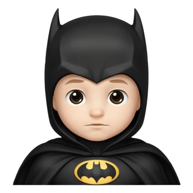 Toddler Batman in capes...Batman and NOT Superman  sticker