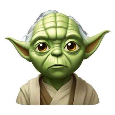 yoda head frown sticker