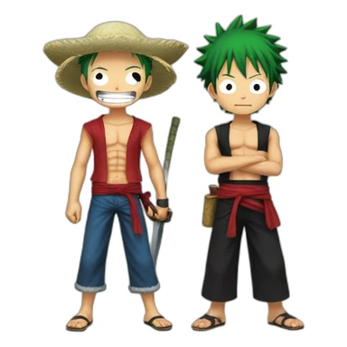 Zoro et Luffy sticker