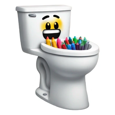 Skibidi toilet sniffing sharpies sticker