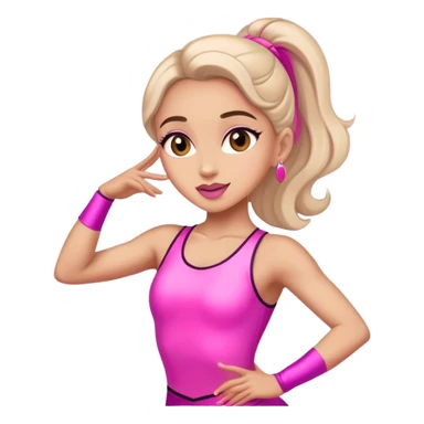 sport dancer in pink who talk sticker
