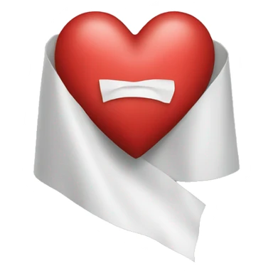 Heart with a tissue sticker