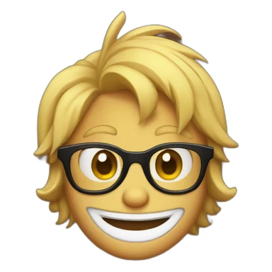 apple jack with glasses sticker