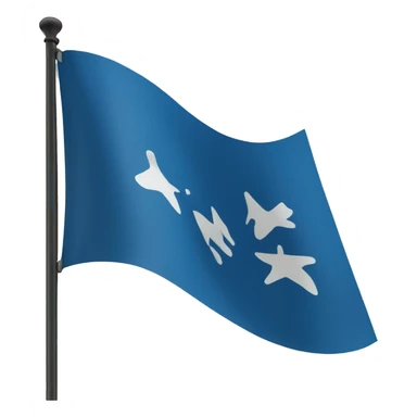  a Text "FREE" on a flag with blue unique color sticker