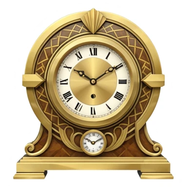 art deco mantel clock sticker