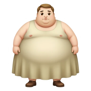 fat man in a dress sticker