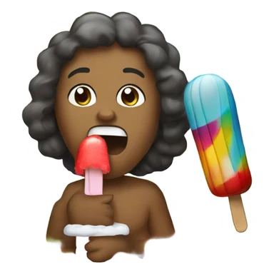 Sucking on popsicle  sticker